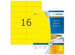 Herma Superprint - Selbstklebende Etiketten - Gelb - 37 X 105 Mm - 1600 Stck. (4256)