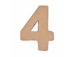 Cartapesta Numero "4"" In Piedi Per L'artigianato Creativo Rico Idea Di Design"