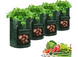 5Pcs Pianta Sacchetto 7 Galloni Pianta Sacchetti Di Piantare Per Patate Pomodori Fiori Fragola, Verde