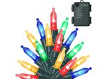 5M Led Luci Fata Batteria Albero Di Natale Cavo Luci Fata Verde 8 Modalità Con Timer Pvc Impermeabile Interno Giardino Festa Decorazione Di Natale, Colorato