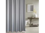 180X200Cm Tenda Da Doccia Impermeabile Anti-Muffa Tende Da Doccia Addensato Waffle Plain Tende Da Bagno Con Anelli Per Tende Da Doccia, Grigio Argento