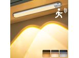 30CM Sotto Le Luci Del Gabinetto Della Cucina, 3 Luce Di Colore Leggera Hanno Condotto La Luce Della Cucina Con Il Sensore Di Moto, Luce Del Gabinetto Con La Batteria Ricaricabile Per Le Scale Del Gabinetto Gabinetto Della Base