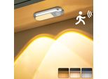 10CM Sotto Le Luci Del Gabinetto Cucina, 3 Luce Colore Led Cucina Con Sensore Di Movimento, Luce Del Gabinetto Con Batteria Ricaricabile Per Le Scale Gabinetto Base