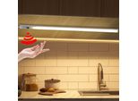 Luce Sottopensile A Led Da 50 Cm Luce Per Armadi Con Sensore Touchless Striscia Luminosa Luce Per Cucina Illuminazione Sottopensile Striscia A Led Per Armadi, Scaffali, Bianco Caldo