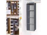 Organizzatore Da Appendere Organizzatore Per Armadietti In Tessuto Organizzatore Per Armadietti Da Appendere Scaffale Da Appendere Organizzatore Per Armadi Grigio, 4 Scomparti, 80*27*27Cm
