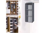 Organizzatore Da Appendere Organizzatore Per Armadietti In Tessuto Organizzatore Per Armadietti Da Appendere Scaffale Da Appendere Organizzatore Per Armadietti Grigio, 3 Scomparti, 60*27*27Cm