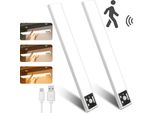 40Cm Gabinetto Illuminazione Ha Portato Con Rilevatore Di Movimento 2 Pezzi Striscia Led Senza Fili Ricaricabile Sotto La Luce Gabinetto Cucina Luce Sensore Per Scale Armadio Interno