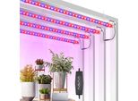 Lampada Per Piante Led A Spettro Completo 60 Led Rosso Blu Lampada Per Piante Lampada Per Piante Luce Per Piante 2*34Cm Led Striscia Di Crescita Con Timer