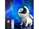 Cane Astronauta Proiettore, Cielo Stellato Proiettore Cane Luce Notturna Con Altoparlante Musicale Bluetooth Telecomando Lampada Galassia Decorazione Camera Regali