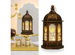 1 Pezzo Ramadan Decorazione Lanterna Eid Mubarak Decorazione Led Candela Lanterna Islam Musulmano Marocchino Lampada A Sospensione Festa Decorazione Da Tavolo