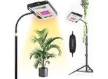 Lampada Per Piante Lampada Per Fiori A Led A Spettro Completo, Lampada Per Piante Super Luminosa Da 800Lm Con Supporto Lampada Per Piante Lampada Per La Crescita Delle Piante (Timer, Luminosità 6X)