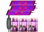 La Lampada Della Pianta Del Pannello Led Spettro Completo Per La Fioritura Della Pianta, 450Leds Coltiva La Luce Della Lampada Per Le Piante Dell'interno Coltiva La Luce Con Il 3 Temporizzatore, 6 Luminosità (3Pcs)