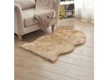 Tappeto A Pelo Alto 60X90Cm Tappeto In Pelliccia Sintetica Lavabile Lungo 6Cm Tappetino Morbido Per Sedie Divano Divano Soggiorno Camera Da Letto, Kaki-1