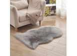 Tappeto A Pelo Alto 60X90Cm Tappeto In Pelliccia Sintetica Lavabile Lungo 6Cm Tappetino Morbido Per Sedie Divano Divano Soggiorno Camera Da Letto, Grigio