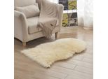 Tappeto A Pelo Alto 60X90Cm Tappeto In Pelliccia Sintetica Lavabile Lungo 6Cm Tappetino Morbido Per Sedie Divano Divano Soggiorno Camera Da Letto, Beige