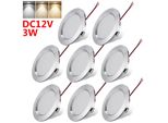 8X 3W Led Faretto Da Incasso Piatto Bianco Naturale 12V Faretti Led Faretti Da Soffitto Luce Da Incasso Faretti Da Soffitto Argento Per Bagno Cucina Corridoio
