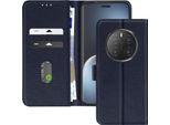 Avizar, Custodia Per Honor Magic 7 Pro Flip Wallet E Supporto Video, Blu Scuro