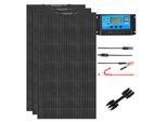 Kit Di Pannelli Solari Flessibili, Alta Efficienza 24%, Silicio Monocristallino Durevole, Set Da 3 Pezzi Da 120W