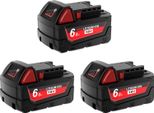 Batteria 18V, Alta Capacità 6000Mah, Tecnologia Li-Ion, 3 Pezzi 6,0 Ah