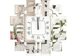 Orologio Da Parete Decorativo, Movimento Al Quarzo Silenzioso, Design Artistico Moderno, Argento, 24 Pollici