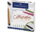 Faber-Castell 167512 FABER-CASTELL Penna A Inchiostro Pitt Per Artisti, Confezione Da 12 Pezzi Da Studio