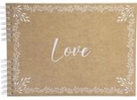 Exacompta 16234E Album Fotografico Con Rilegatura A Spirale 50 Pagine Bianco 32X22Cm Motivo Kraft