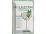 Vianmo Insegna Di Latta 18X12 Cm Sage Martini Cocktail Recipe