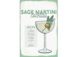 Vianmo Insegna In Legno 30X20 Cm Sage Martini Cocktail Recipe