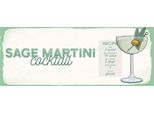 Vianmo Insegna In Legno 10X27 Cm Sage Martini Cocktail Recipe