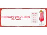 Vianmo Insegna In Legno 10X27 Cm Singapore Sling Cocktail Recipe