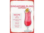 Vianmo Insegna In Legno 40X30 Cm Singapore Sling Cocktail Recipe