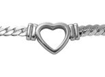 Kette Mit AnhäNger Firetti "Schmuck Geschenk Edelstahl Halsschmuck Halskette Panzerkette Herz", Silber (Silberfarben), Halsketten, Damen, Edelstahl, L: 45 B: 5Mm, Made In Germany, B:5Mm