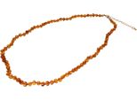 Collier Firetti "Schmuck Geschenk Messing Halsschmuck Halskette Edelstein", Bunt (Gelbgoldfarben, Cognac), Halsketten, Damen, Messing, L: 65 B: 6Mm, Collier, Made In Germany - Mit Bernstein, B:6Mm