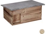 Relaxdays 10027593_972 Relaxdays Igelhaus Braun 46,0 X 34,0 X 21,0 Cm