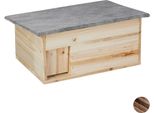 Relaxdays 10027593_126 Relaxdays Igelhaus Braun 46,0 X 34,0 X 21,0 Cm