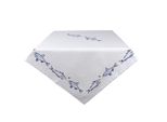 Tovaglia Clayre & Eef 100X100 Cm Bianco Blu Cotone Pesce