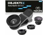 Objektix Set Di Lenti Per Telefono Cellulare Lenti Per Smartphone Fisheye Grandangolo Macro Fotocamera