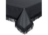 Eurofirany | Tovaglia - 140X220 Cm - Nero - Elegante - Con Frange - Di Facile Manutenzione