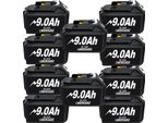 Batteria Di Ricambio, 18V Li-Ion, Disponibile In 6,0Ah E 9,0Ah, 10 Pezzi 9,0 Ah, 18V