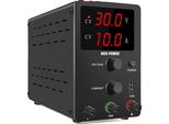Alimentatore Dc, Tensione Regolabile Fino A 30V, Corrente Massima 10A, (30V10A)Nero-B
