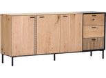 Sideboard Gutmann Factory, Braun (Braun, Schwarz), B:180Cm H:80Cm T:43Cm, Mdf, Sideboards, Sideboard