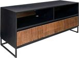 Lowboard Gutmann Factory, Braun (Schwarz, Braun), B:130Cm H:55Cm T:45Cm, Holz Teilmassiv, Sideboards, Lowboard