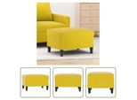 The Living Store Sgabello Giallo 60X50X41 Cm In Velluto
