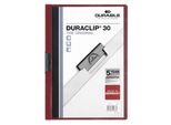 Durable Cartellina Con Clip Duraclip® 30 A4, Rosso Scuro, 220031