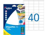 Etichette Universali Agipa, 19,3 X 32 Mm, Bianco