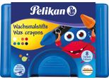 Pelikan 722959 Pastello A Cera 666/8, Rotondo, Pastello A Cera, 8 Colori