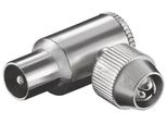 Goobay Koaxial Winkel Stecker Metall 9,5 Mm Mit Schraubbefestigung (Bulk)