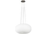 Eglo 86815 Optica Lampada A Sospensione A 2 Luci Ø 44,5 Cm Bianco Nichel Opaco