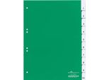 Durable Divisorio A4 10 Tasti Termosaldati Con Indice, Verde, 622105