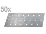 Alberts 847104 Piastra Forata, Zincata Sendzimir, 140 X 60 Mm, Set Da 50